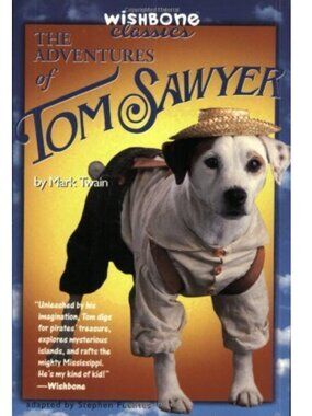 5/$15 Kids Book Wishbone Tom Sawyer Reading Copy TV Series Dog Detective PBS